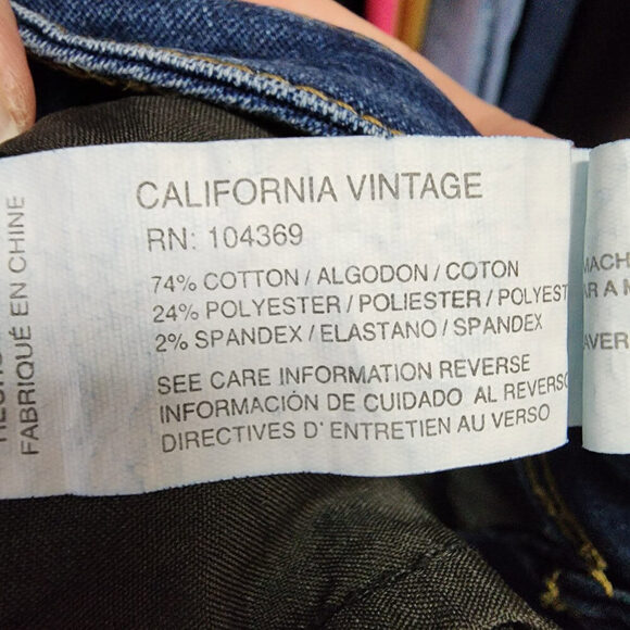 California Vintage High Rise Skinny Jeans Size 7 - Picture 8 of 9